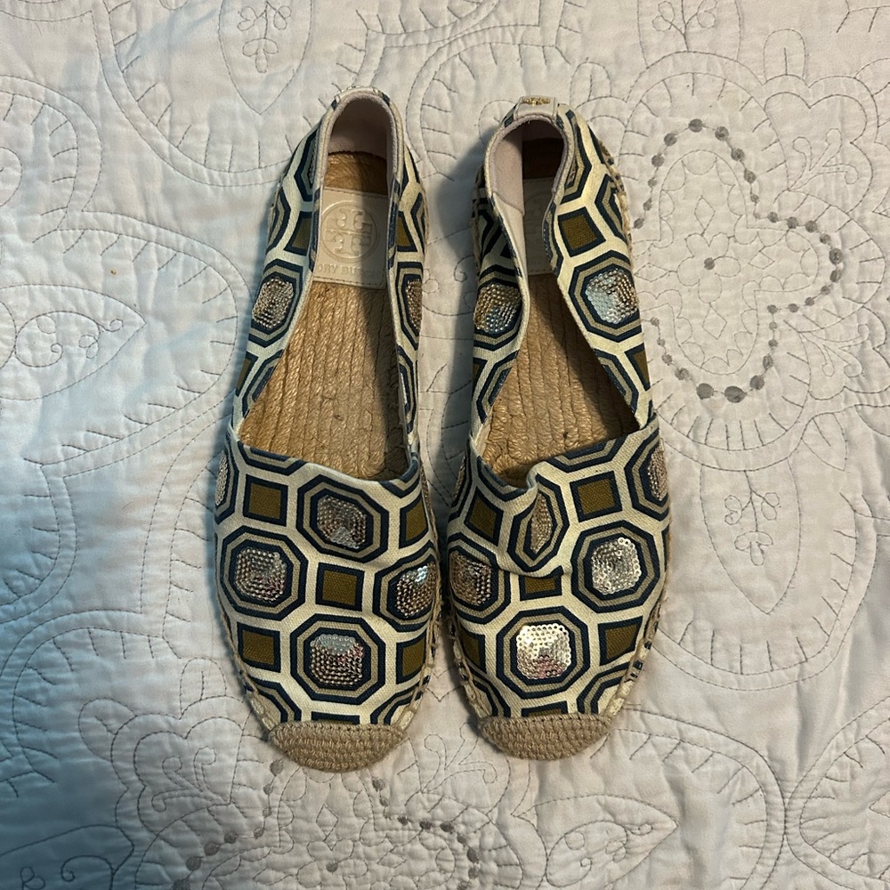 Tory Burch embellished espadrille style shoe